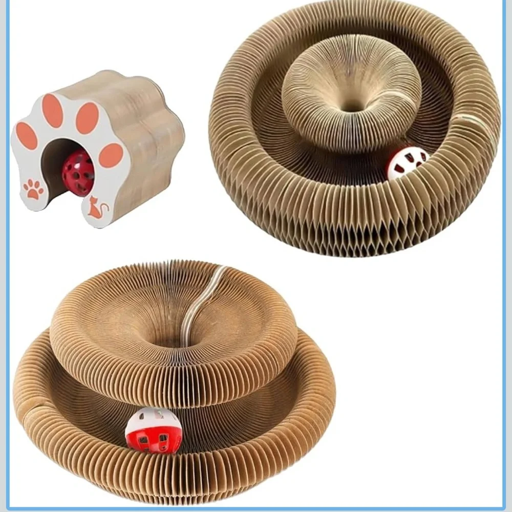 Cat Scratcher Board Magic Organ Toy with Bell Ball